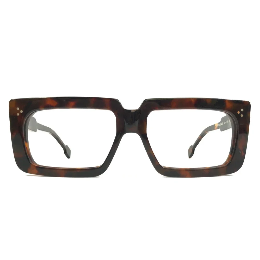 Henau Eyeglasses Frames SUPER-ARROGANTE B80 Tortoise Brown Thick Rim 58-17-145